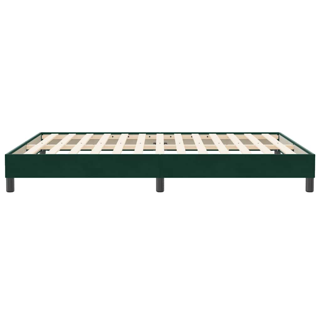 Giroletto a Molle senza Materasso Verde Scuro 160x210cm Velluto | homemem39