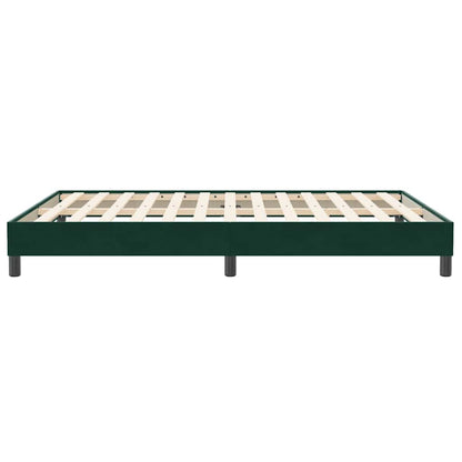Giroletto a Molle senza Materasso Verde Scuro 160x210cm Velluto | homemem39