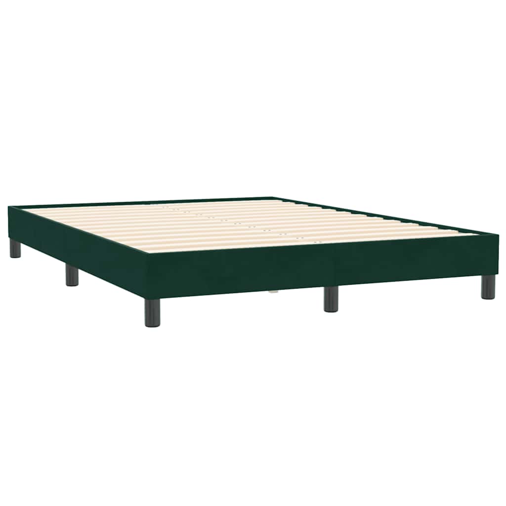 Giroletto a Molle senza Materasso Verde Scuro 160x210cm Velluto | homemem39