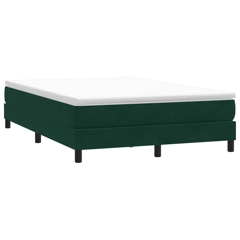 Giroletto a Molle senza Materasso Verde Scuro 160x210cm Velluto | homemem39