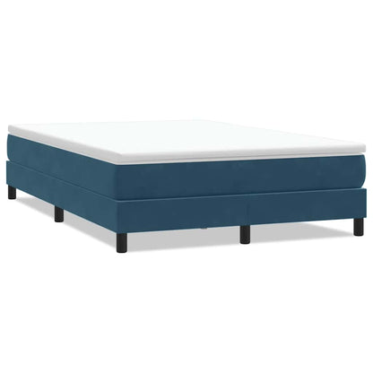 Giroletto a Molle senza Materasso Blu Scuro 160x210 cm Velluto | homemem39