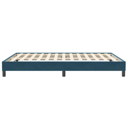 Giroletto a Molle senza Materasso Blu Scuro 160x210 cm Velluto | homemem39