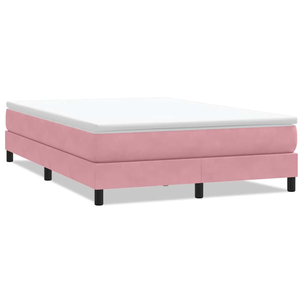 Giroletto a Molle senza Materasso Rosa 160x210 cm in Velluto | homemem39