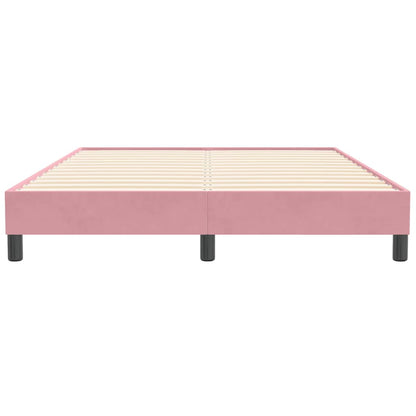 Giroletto a Molle senza Materasso Rosa 160x210 cm in Velluto | homemem39