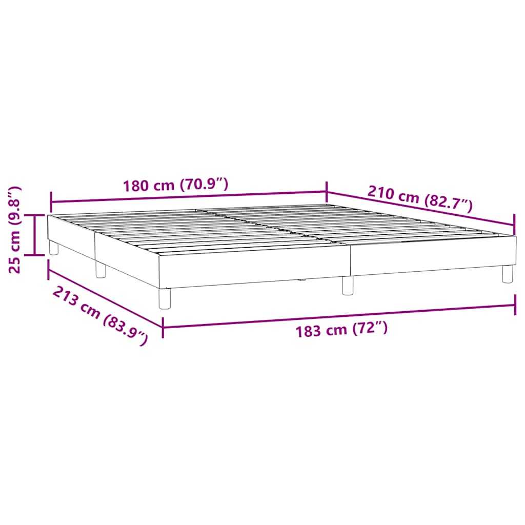 Giroletto a Molle senza Materasso 180x210cm Velluto | homemem39