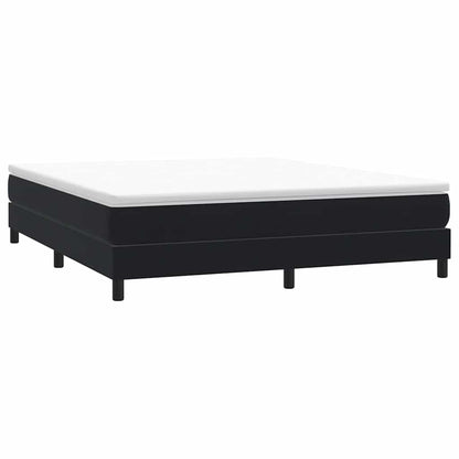 Giroletto a Molle senza Materasso Nero 180x210 cm in Velluto | homemem39