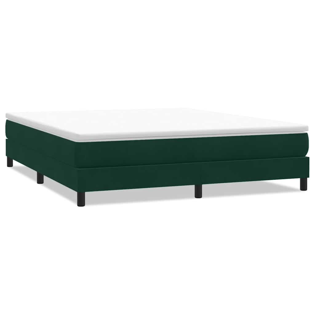 Giroletto a Molle senza Materasso Verde Scuro 180x210cm Velluto | homemem39