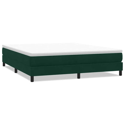 Giroletto a Molle senza Materasso Verde Scuro 180x210cm Velluto | homemem39