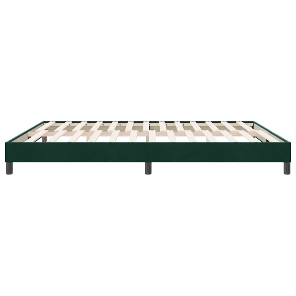 Giroletto a Molle senza Materasso Verde Scuro 180x210cm Velluto | homemem39
