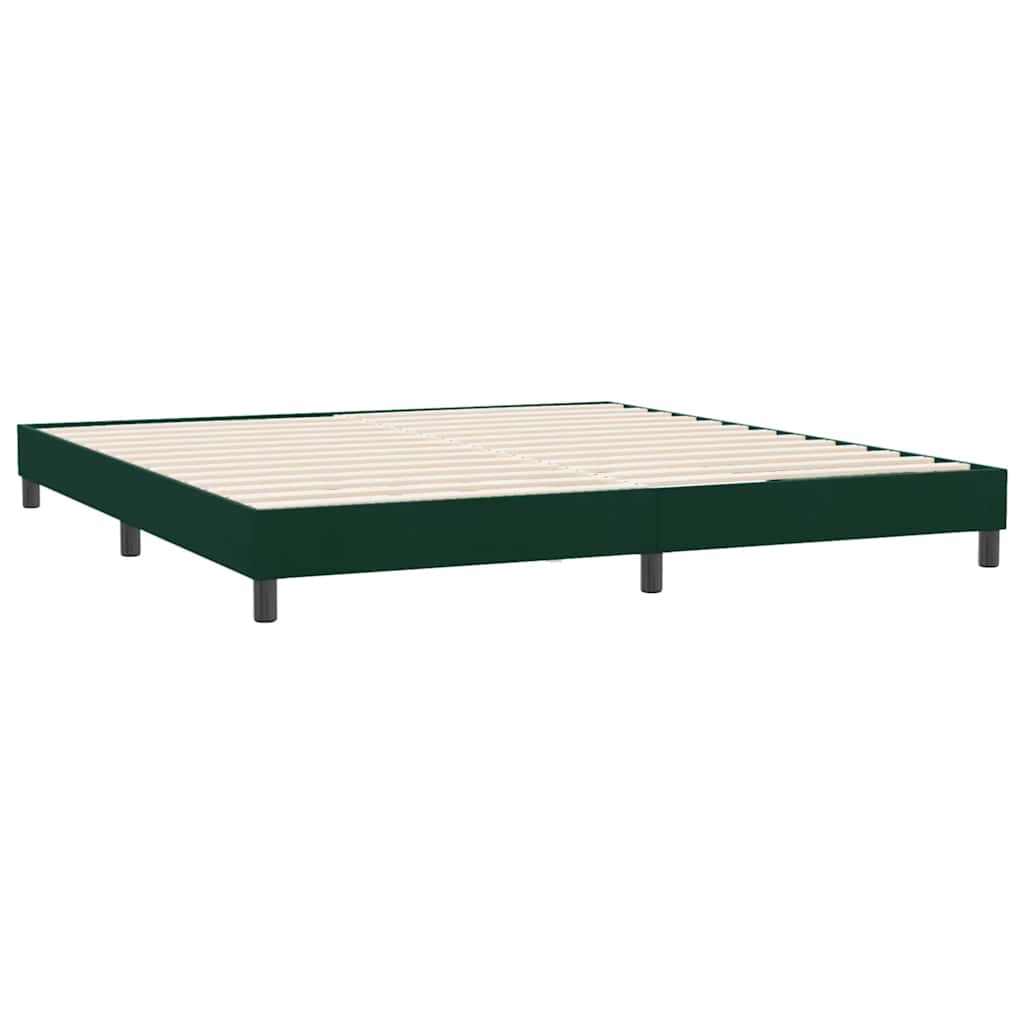 Giroletto a Molle senza Materasso Verde Scuro 180x210cm Velluto | homemem39
