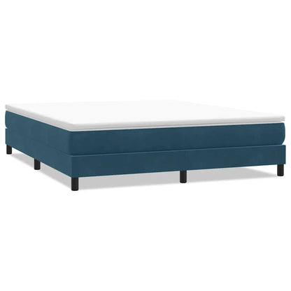 Giroletto a Molle senza Materasso Blu Scuro 180x210 cm Velluto | homemem39