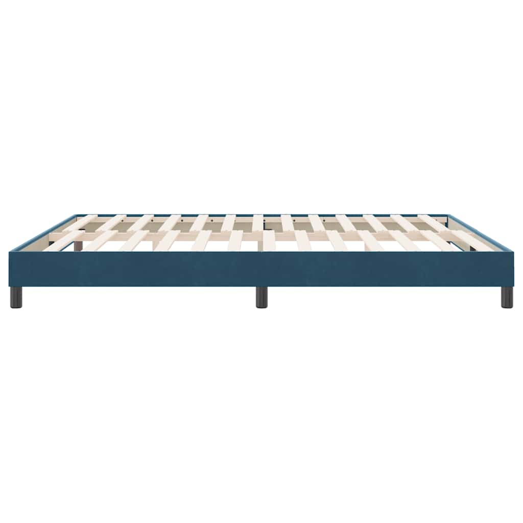 Giroletto a Molle senza Materasso Blu Scuro 180x210 cm Velluto | homemem39
