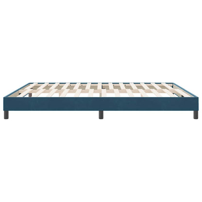Giroletto a Molle senza Materasso Blu Scuro 180x210 cm Velluto | homemem39