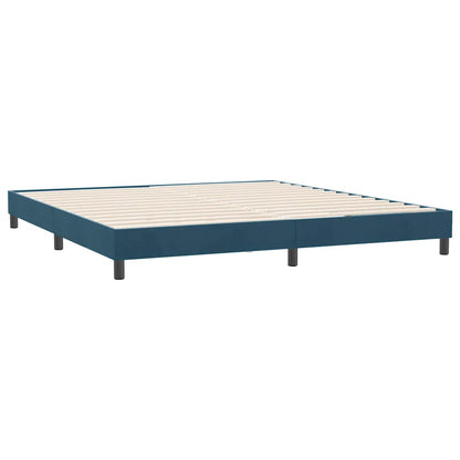 Giroletto a Molle senza Materasso Blu Scuro 180x210 cm Velluto | homemem39