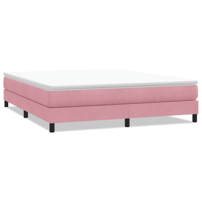 Giroletto a Molle senza Materasso Rosa 180x210 cm in Velluto | homemem39