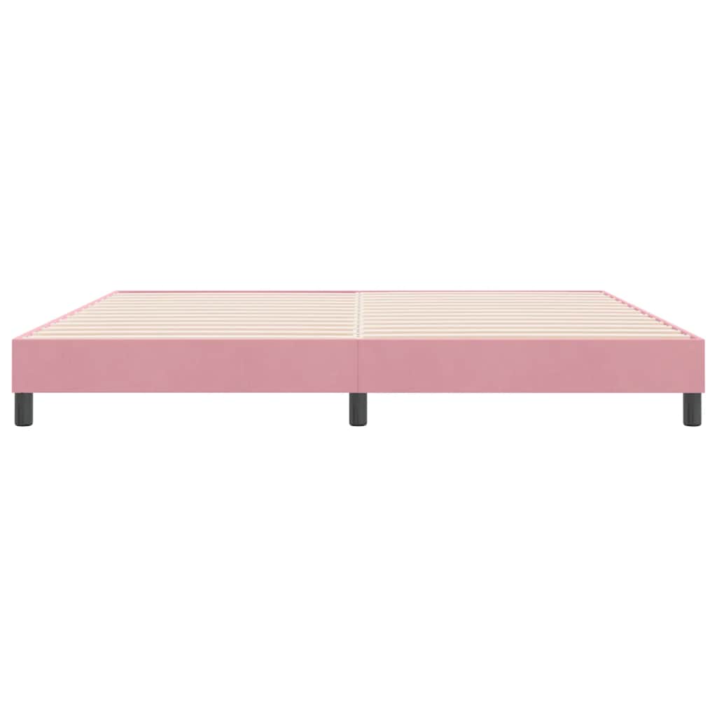 Giroletto a Molle senza Materasso Rosa 180x210 cm in Velluto | homemem39