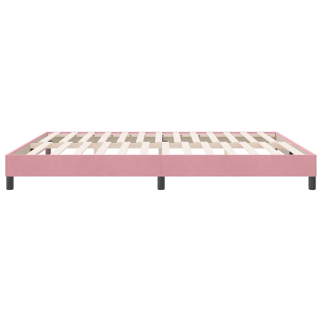 Giroletto a Molle senza Materasso Rosa 180x210 cm in Velluto | homemem39