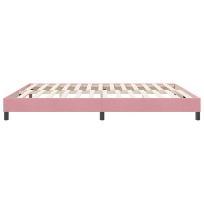 Giroletto a Molle senza Materasso Rosa 180x210 cm in Velluto | homemem39