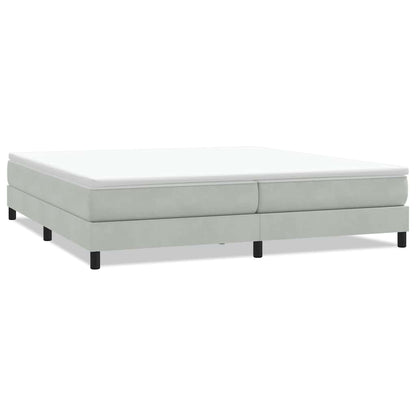 Letto a Molle senza Materasso Grigio Chiaro 200x210 cm Velluto