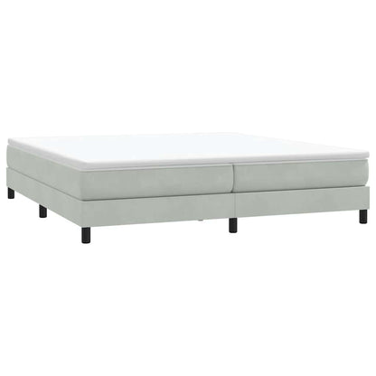 Letto a Molle senza Materasso Grigio Chiaro 200x210 cm Velluto