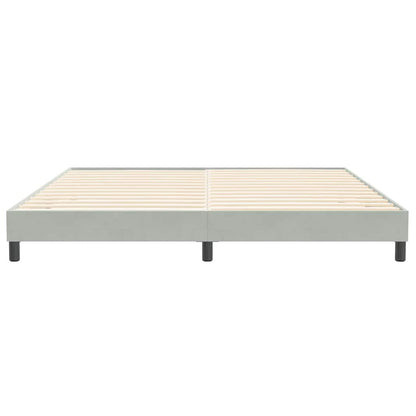 Letto a Molle senza Materasso Grigio Chiaro 200x210 cm Velluto | homemem39