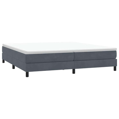 Letto a Molle senza Materasso Grigio Scuro 200x210 cm Velluto | homemem39