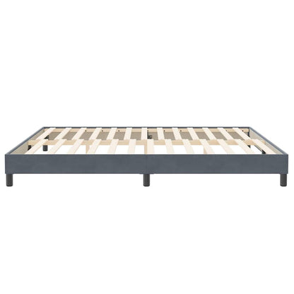 Letto a Molle senza Materasso Grigio Scuro 200x210 cm Velluto | homemem39