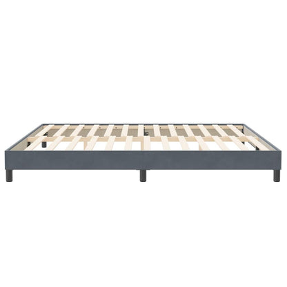 Letto a Molle senza Materasso Grigio Scuro 200x210 cm Velluto