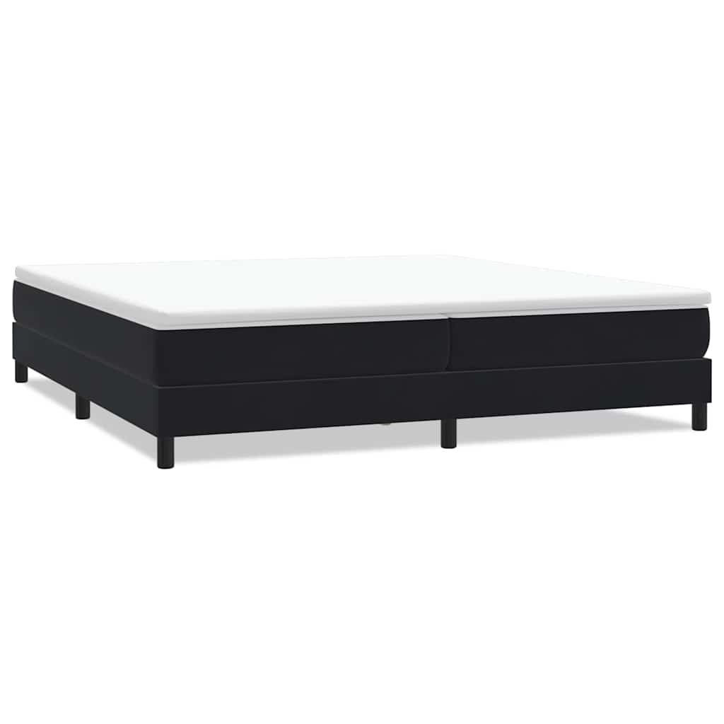 Letto a Molle senza Materasso Nero 200x210 cm in Velluto | homemem39