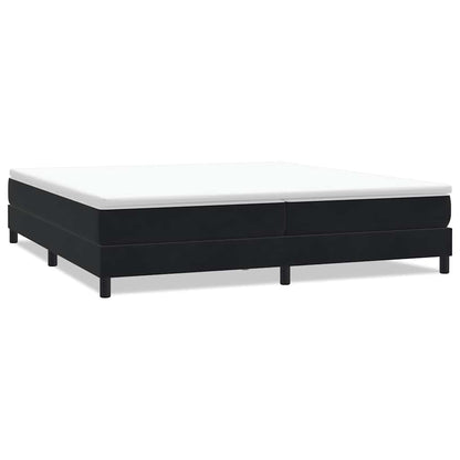 Letto a Molle senza Materasso Nero 200x210 cm in Velluto