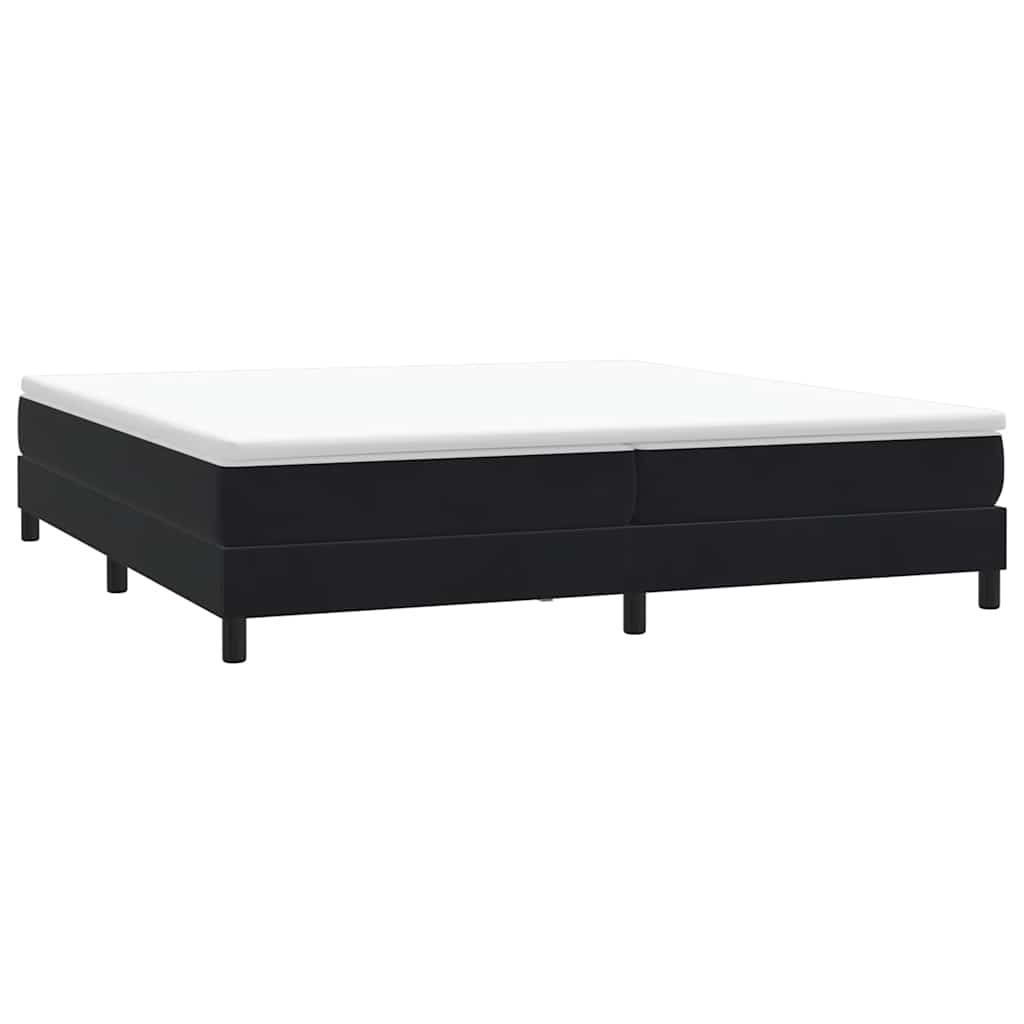 Letto a Molle senza Materasso Nero 200x210 cm in Velluto | homemem39