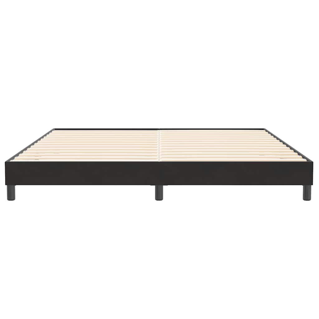 Letto a Molle senza Materasso Nero 200x210 cm in Velluto