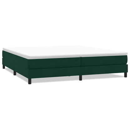 Letto a Molle senza Materasso Verde Scuro 200x210 cm Velluto