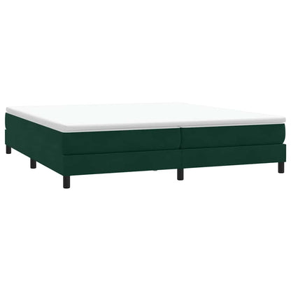 Letto a Molle senza Materasso Verde Scuro 200x210 cm Velluto
