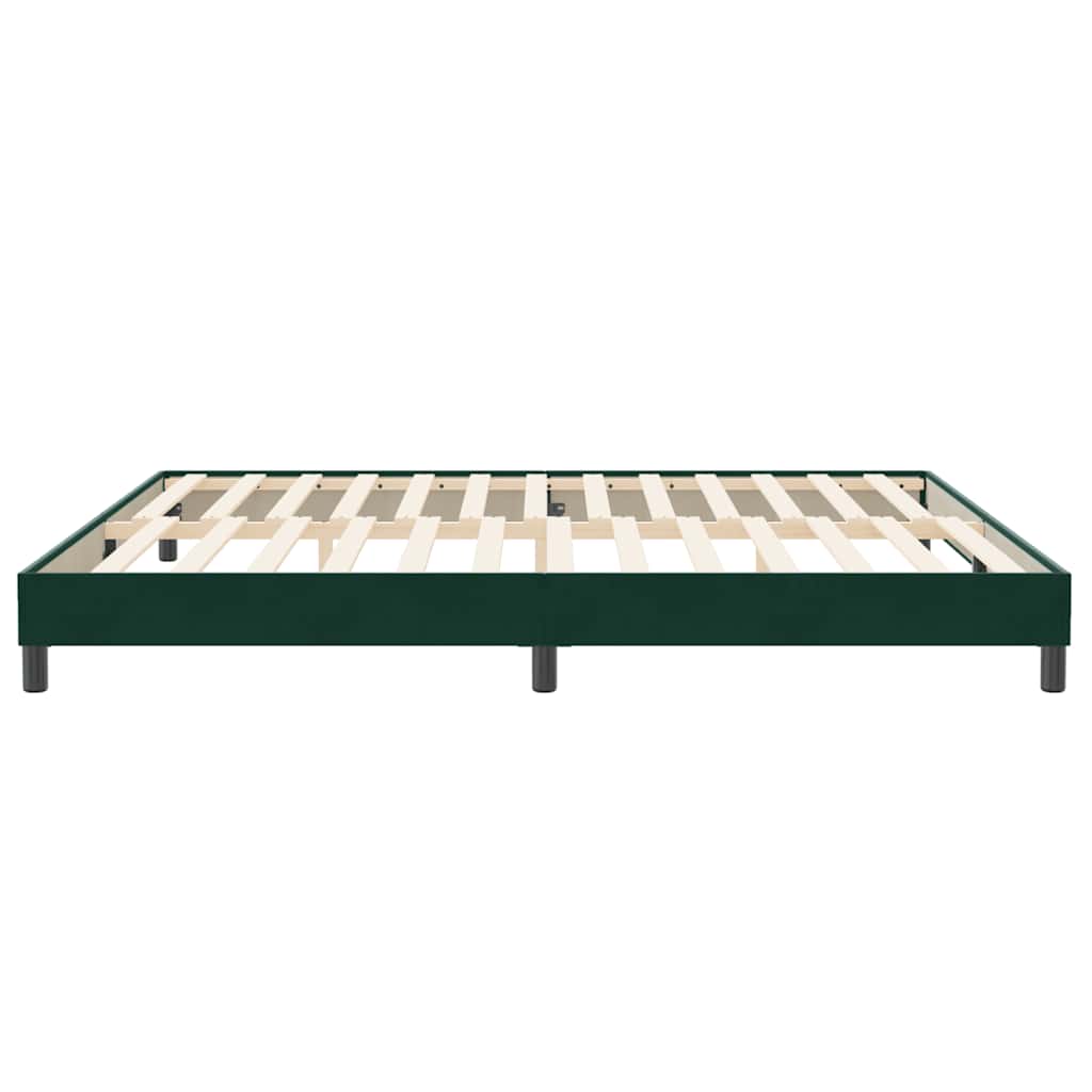 Letto a Molle senza Materasso Verde Scuro 200x210 cm Velluto