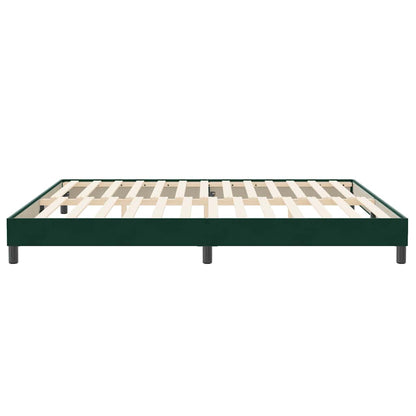 Letto a Molle senza Materasso Verde Scuro 200x210 cm Velluto