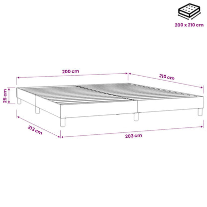 Letto a Molle senza Materasso Verde Scuro 200x210 cm Velluto