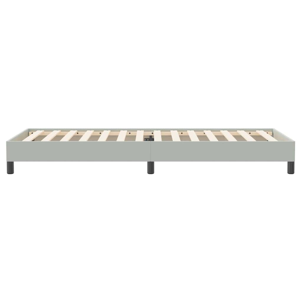 Letto a Molle senza Materasso Grigio Chiaro 80x220 cm Velluto | homemem39