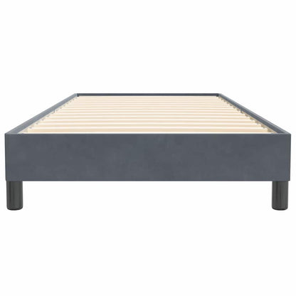 Letto a Molle senza Materasso Grigio Scuro 80x220 cm Velluto | homemem39