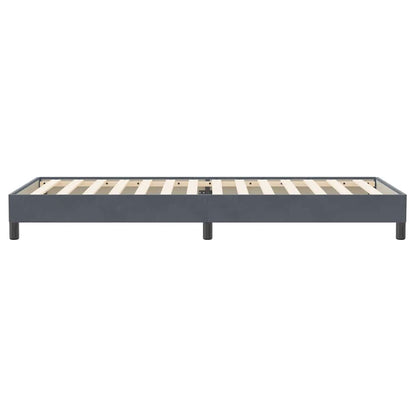 Letto a Molle senza Materasso Grigio Scuro 80x220 cm Velluto | homemem39