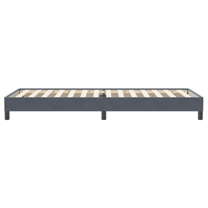 Letto a Molle senza Materasso Grigio Scuro 80x220 cm Velluto
