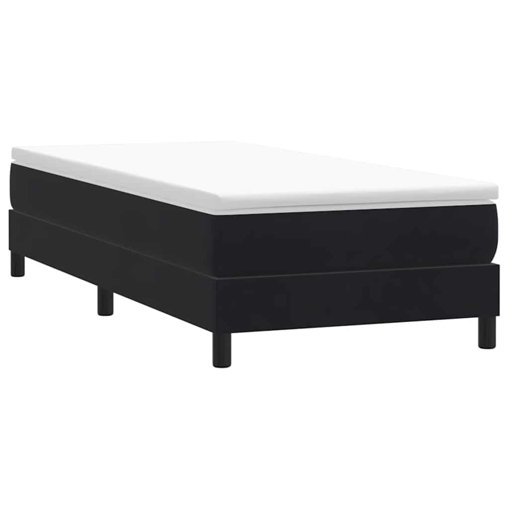 Letto a Molle senza Materasso Nero 80x220 cm Velluto | homemem39