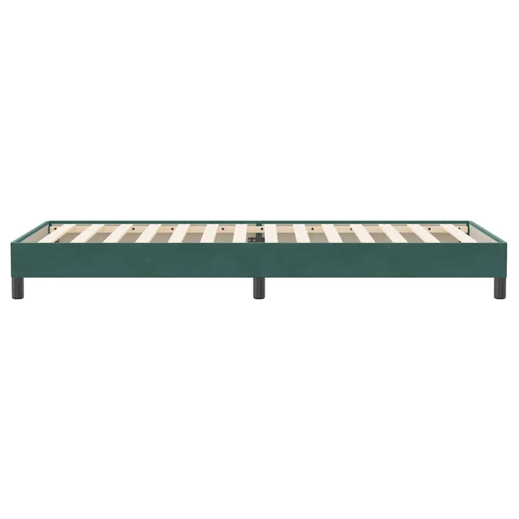 Letto a Molle senza Materasso Verde Scuro 80x220 cm Velluto - homemem39