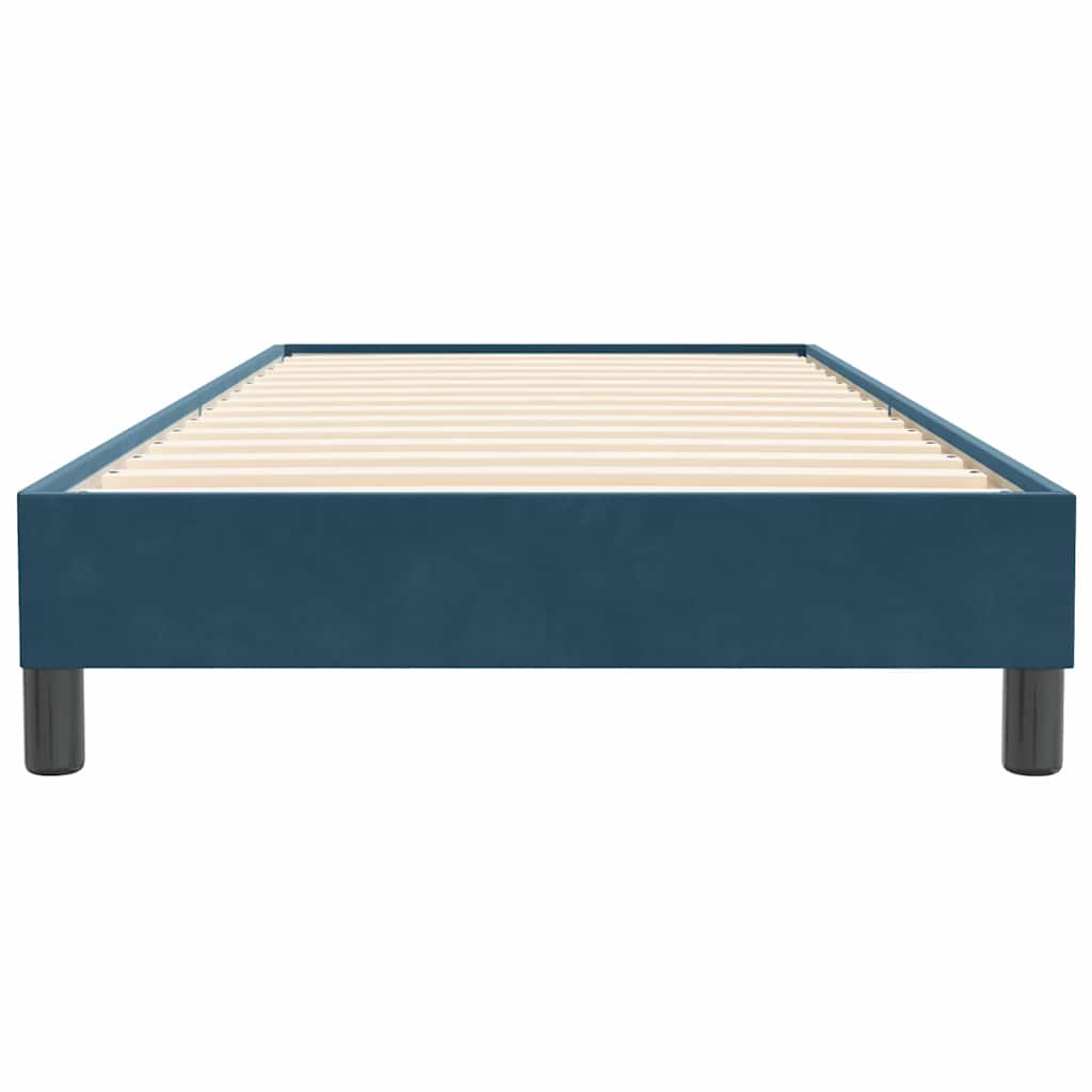 Letto a Molle senza Materasso Blu Scuro 80x220 cm Velluto | homemem39