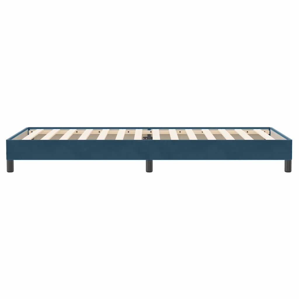 Letto a Molle senza Materasso Blu Scuro 80x220 cm Velluto | homemem39