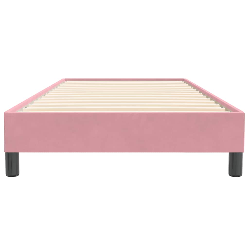 Letto a Molle senza Materasso Rosa 80x220 cm Velluto | homemem39