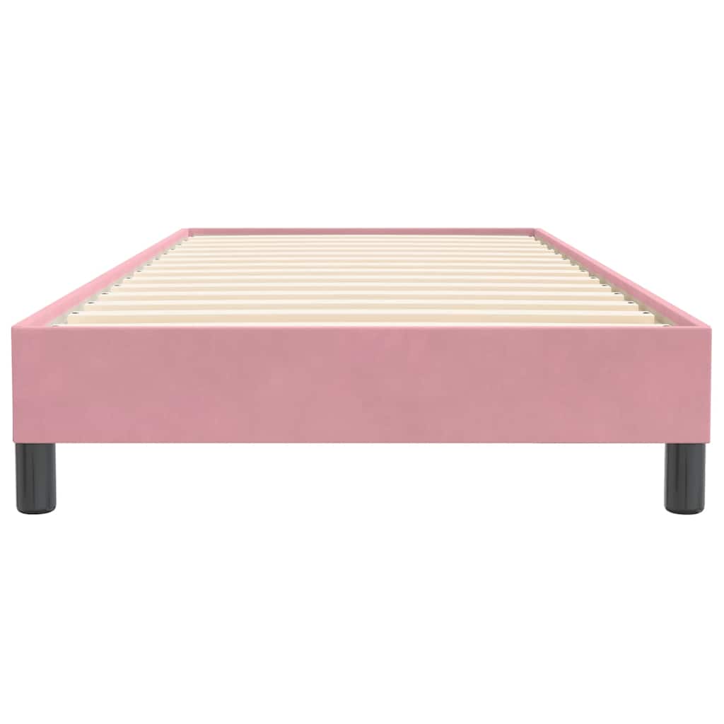 Letto a Molle senza Materasso Rosa 80x220 cm Velluto