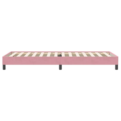 Letto a Molle senza Materasso Rosa 80x220 cm Velluto