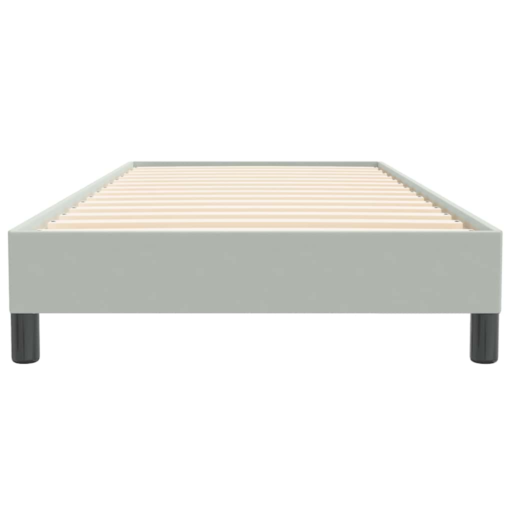 Letto a Molle senza Materasso Grigio Chiaro 90x220 cm Velluto | homemem39