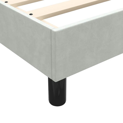 Letto a Molle senza Materasso Grigio Chiaro 90x220 cm Velluto | homemem39